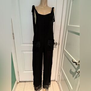 Beach Bunny Black Jumpsuit with Lace Trim